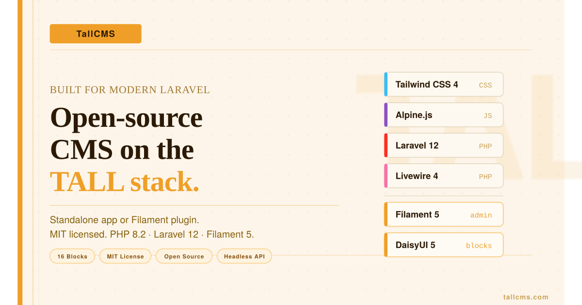 Tallcms About Cover